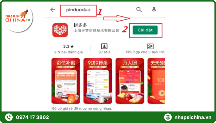 Tải app Pinduoduo trên điện thoại thông minh