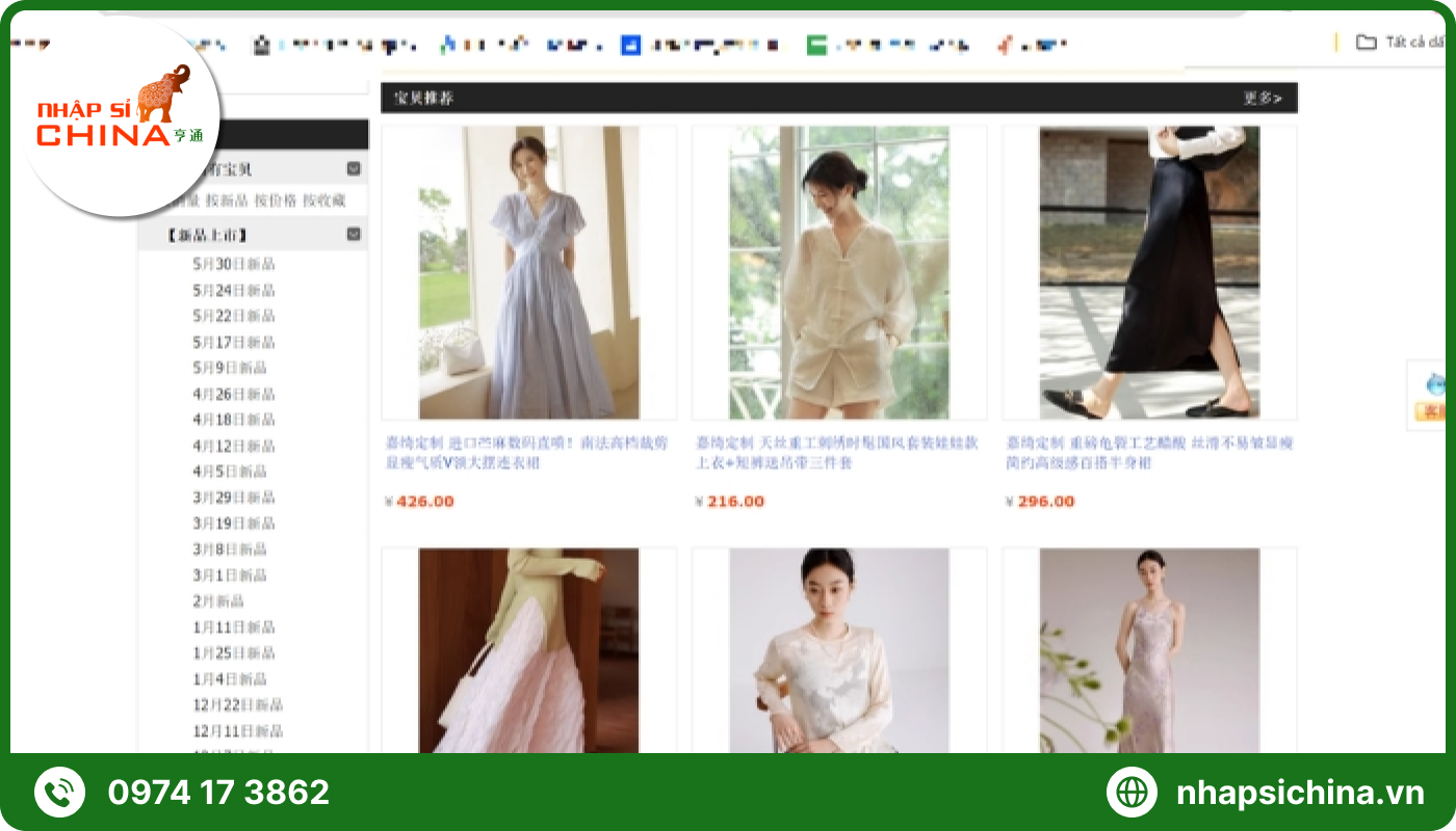 Tổng hợp các link shop Taobao có uy tín