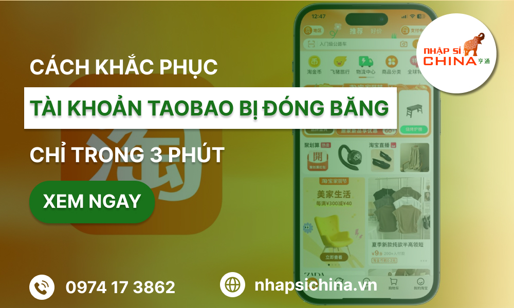 Cách mở tài khoản Taobao bị đóng băng chỉ 5 phút