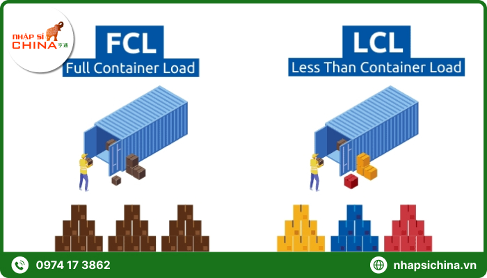 Phân biệt hàng LCL và hàng FCL