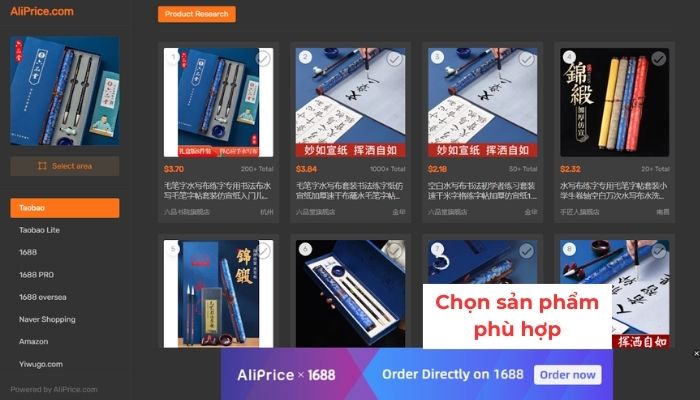 Chọn sản phẩm Taobao phù hợp với nhu cầu