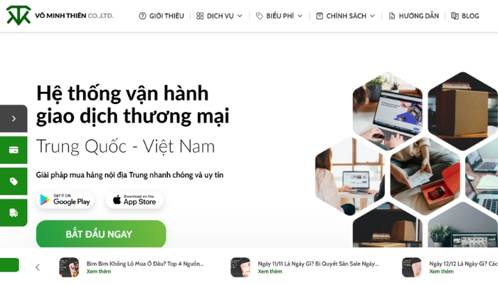 Website chính thức của công ty logistics Võ Minh Thiên 