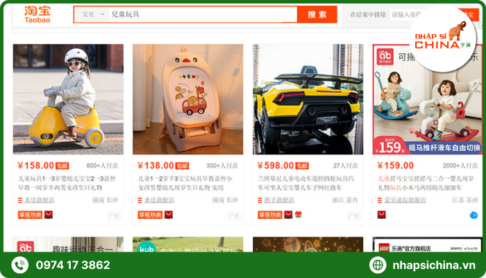 1/6 Taobao giảm nhiều đồ cho trẻ em 