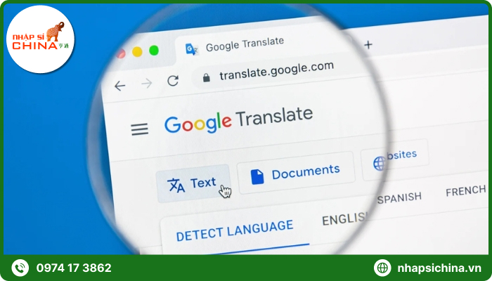 sử dụng tiện ích Google Translate để đàm phán