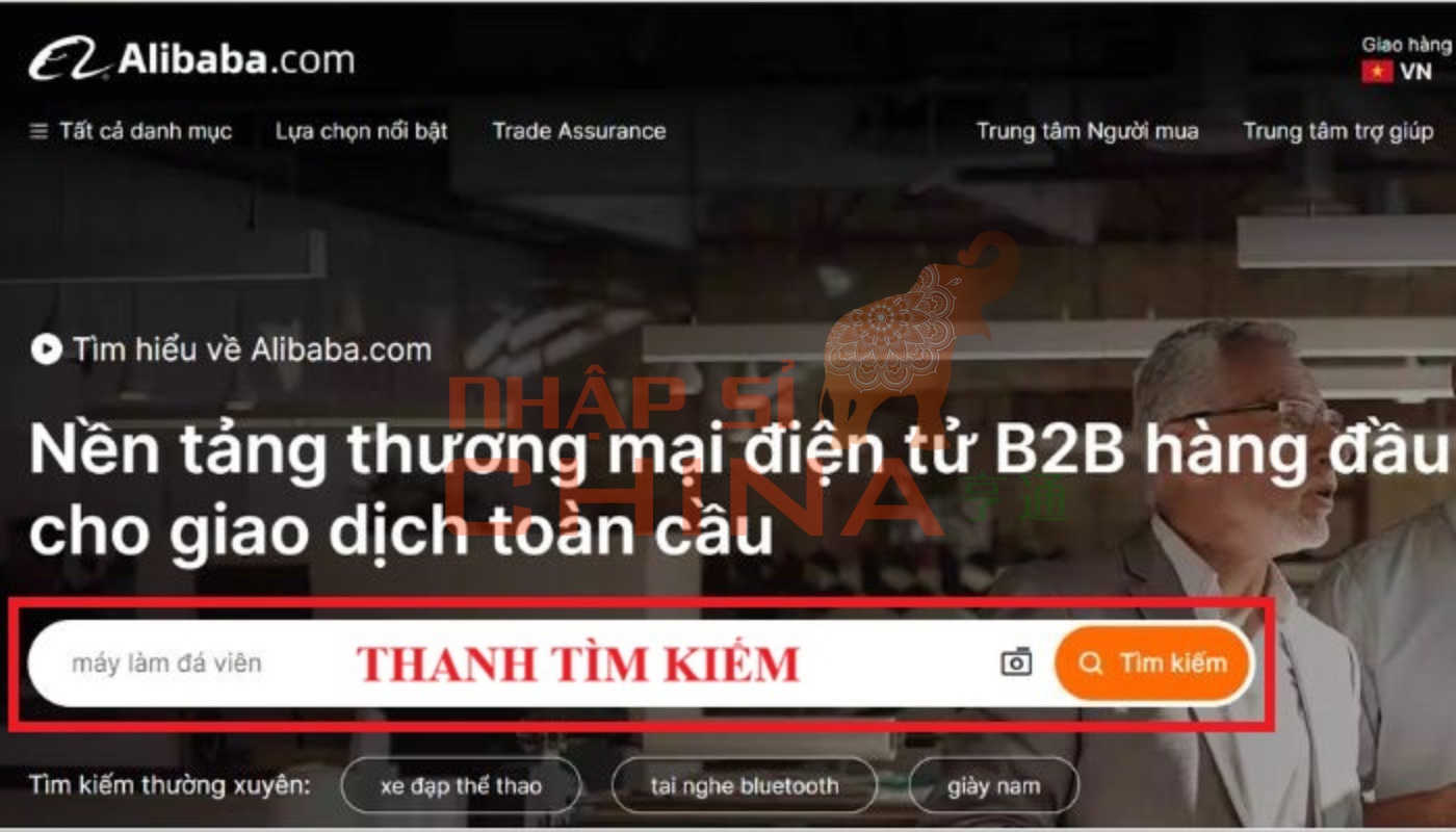 Dùng thanh tìm kiếm để chọn nhà cung cấp phù hợp