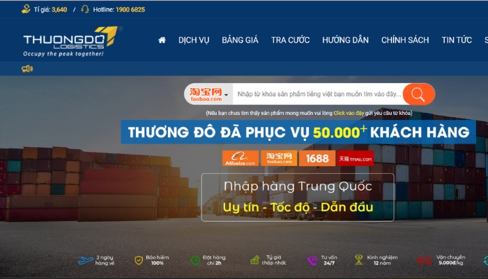 Thương Đô Logistics chuyên cung cập dịch vụ order hàng Trung Quốc